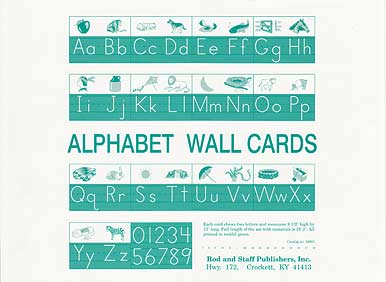 Grade 1 Manuscript Alphabet Wall Cards